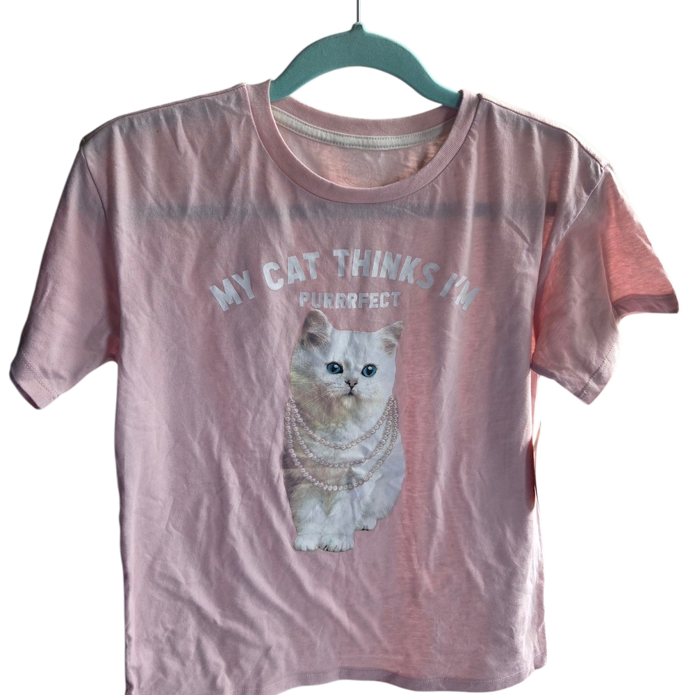 Wonder Nation Pink Cat Tee with Graphic